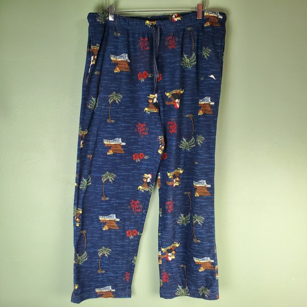 Tommy Bahama Mens Drawstring Fleece Pajama Pant Bottom Sleepwear Pockets Size XL